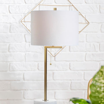 Alyssa 24.5" Metal/Marble LED Table Lamp - JONATHAN Y